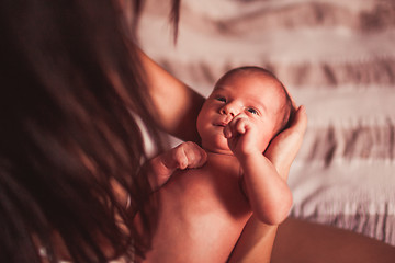 Image showing Young mother with baby