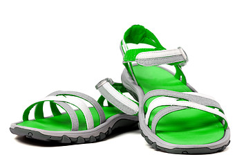 Image showing Pair of summer sandals