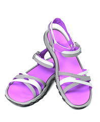 Image showing Pair of summer sandals