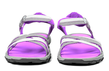 Image showing Pair of summer sandals