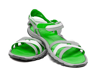 Image showing Pair of summer sandals