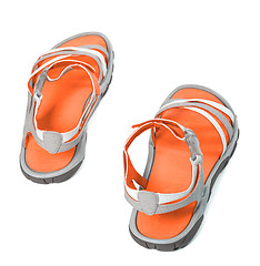 Image showing Summer sandals.Top view.