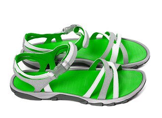 Image showing Pair of summer sandals