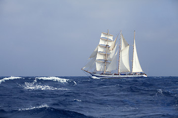 Image showing Tall ship in the sea