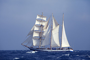 Image showing Tall ship in the sea