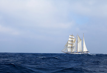 Image showing Tall ship in the sea