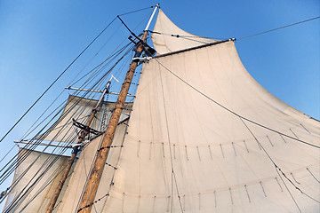 Image showing Mast of a tall ship