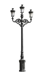 Image showing Triple lamppost