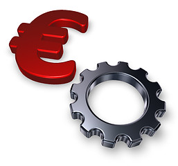 Image showing euro symbol and gear wheel