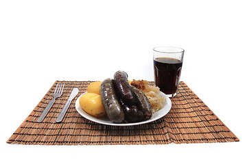 Image showing black and white pudding