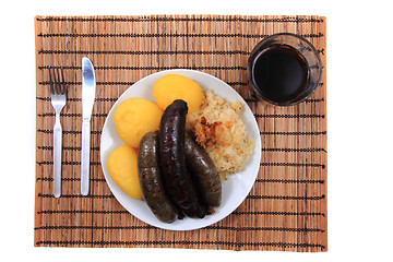 Image showing black and white pudding