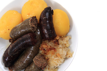 Image showing black and white pudding