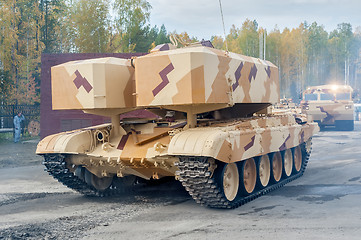 Image showing Buratino loading transport. TOS-1A system. Russia