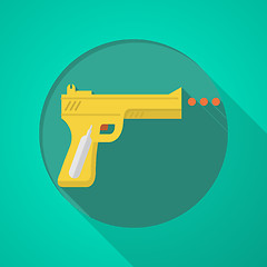 Image showing Sport air gun flat color vector icon