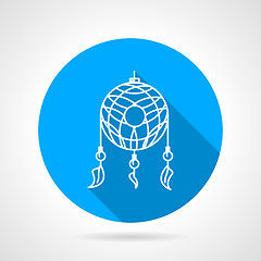 Image showing Flat vector icon for dream catcher