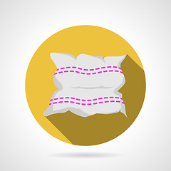 Image showing Flat color vector icon for pillow