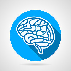 Image showing Round vector icon for brain