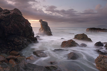 Image showing Dawn colours at Lighthouse Beach Port Macquarie