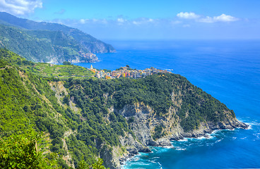 Image showing Italian Riviera in Cinque Terre National Park