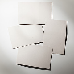 Image showing Stack of blank white business cards