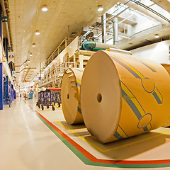 Image showing Rolls of cardboard