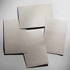 Image showing Stack of blank white business cards