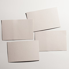 Image showing Stack of blank white business cards