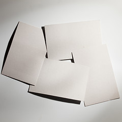 Image showing Stack of blank white business cards