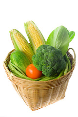 Image showing Basket of vegetables

