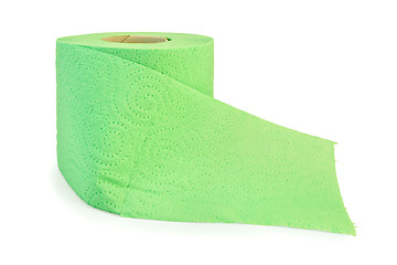 Image showing Toilet paper green with perforation
