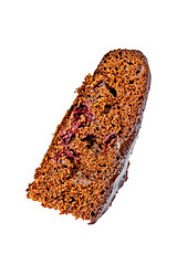 Image showing Cake chocolate with cherries