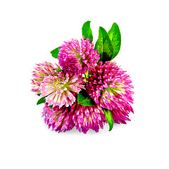 Image showing Clover pink bouquet