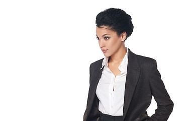 Image showing Portrait of african american business woman