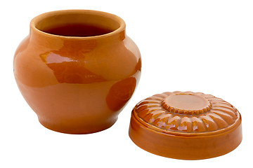 Image showing Ceramic pot for cooking roasts.