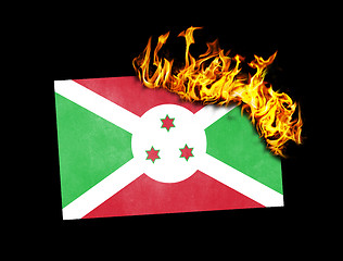 Image showing Flag burning - Burundi