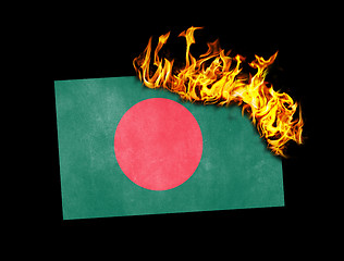 Image showing Flag burning - Bangladesh