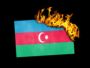 Image showing Flag burning - Azerbaijan