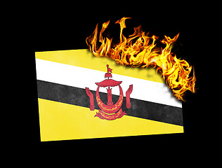 Image showing Flag burning - Brunei