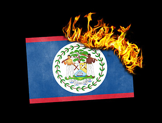 Image showing Flag burning - Belize