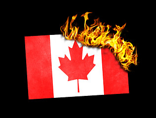 Image showing Flag burning - Canada