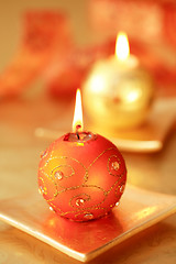 Image showing Beautiful Christmas candles