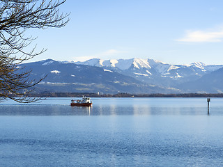 Image showing Lake constance and alps Germany