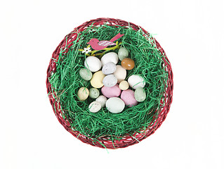 Image showing Red Easter basket 