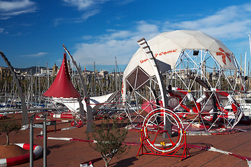 Image showing Amusement park in the port of Barcelona