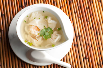 Image showing Thai Shrimp Wonton Soup