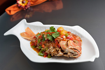 Image showing Thai Tamarind Red Snapper