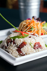 Image showing Thai Pork and Rice Dish