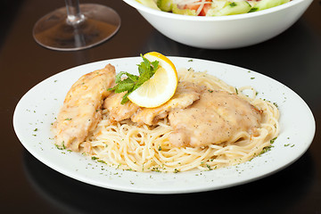 Image showing Chicken Francaise with Pasta