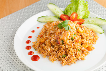 Image showing Sriracha Fried Rice with Shrimp