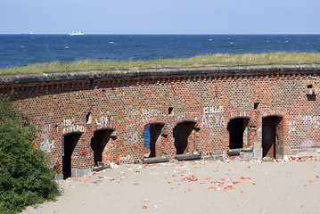 Image showing Fort wall on the coast